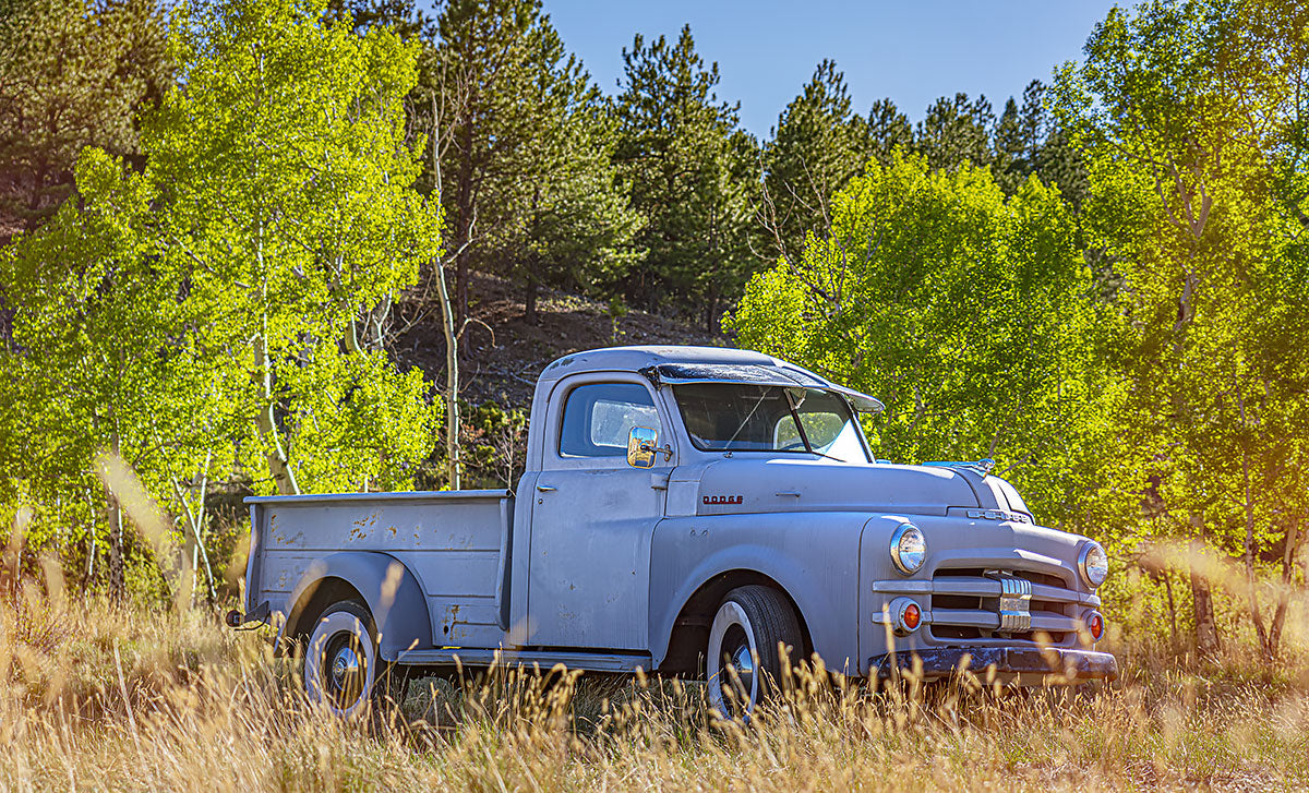 Blue chevy - Canvas Print, Wall Art