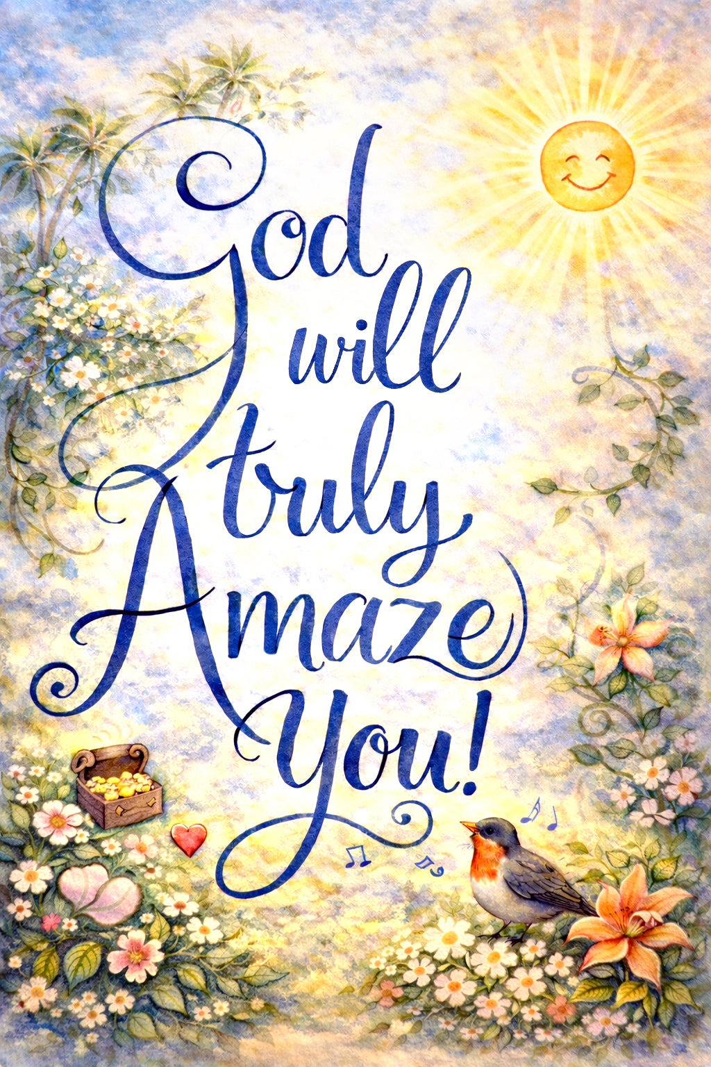 God Will Truly Amaze You Canvas Print - Christian Nursery Decor