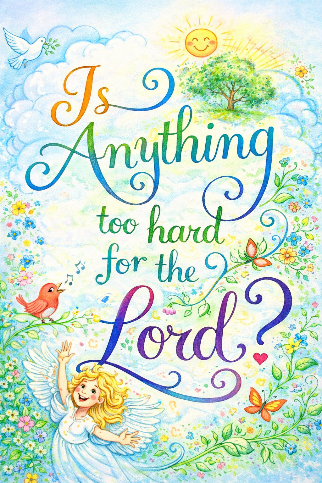 Christian Nursery Wall Art Girl – Angel & Scripture Decor