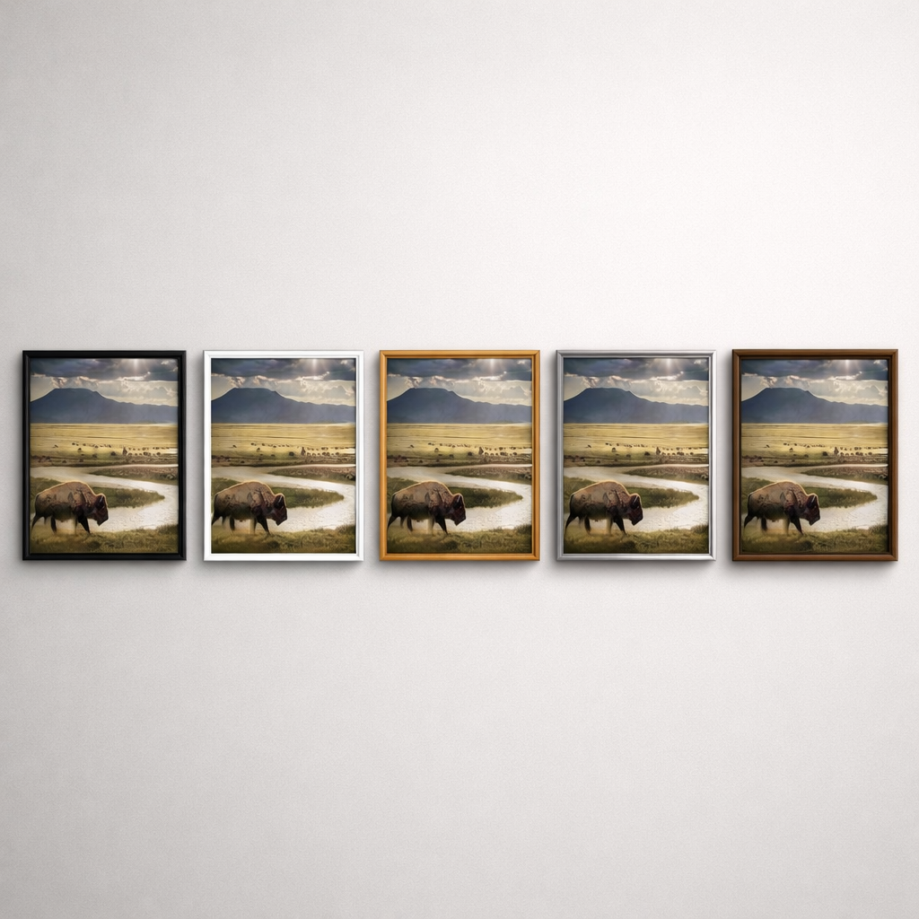 American Buffalo Wall Art – Western Prairie Canvas Print