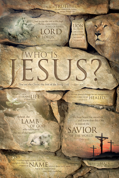 Who Is Jesus? – Lord of Lords Christian Scripture Wall Art