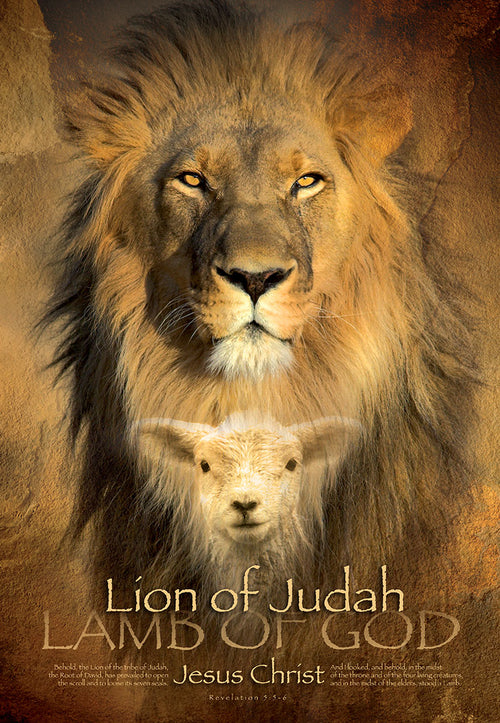 Lion of Judah & Lamb of God – Jesus Christ Christian Wall Art