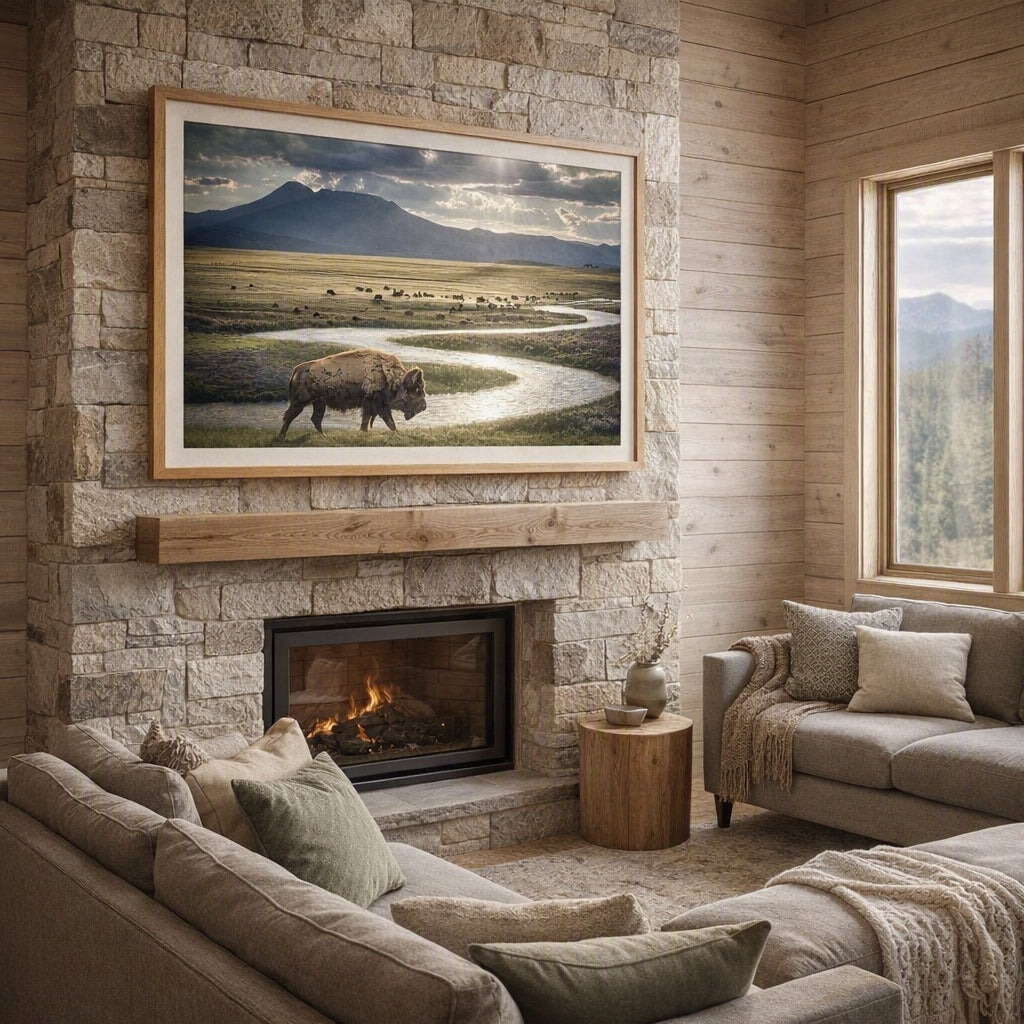 American Buffalo Wall Art – Western Prairie Canvas Print