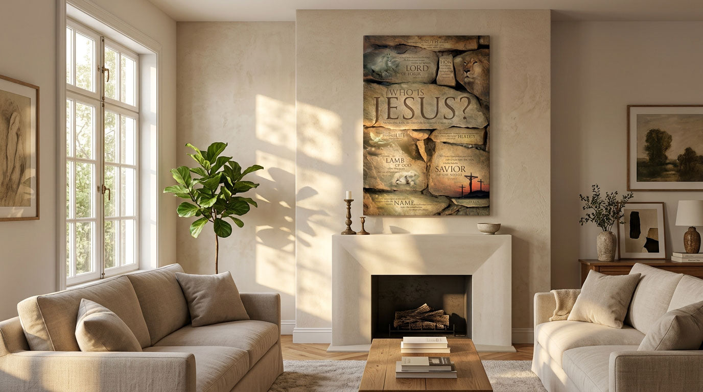 The Names Of Jesus Christ Bible Verses Scripture Wall Art Print