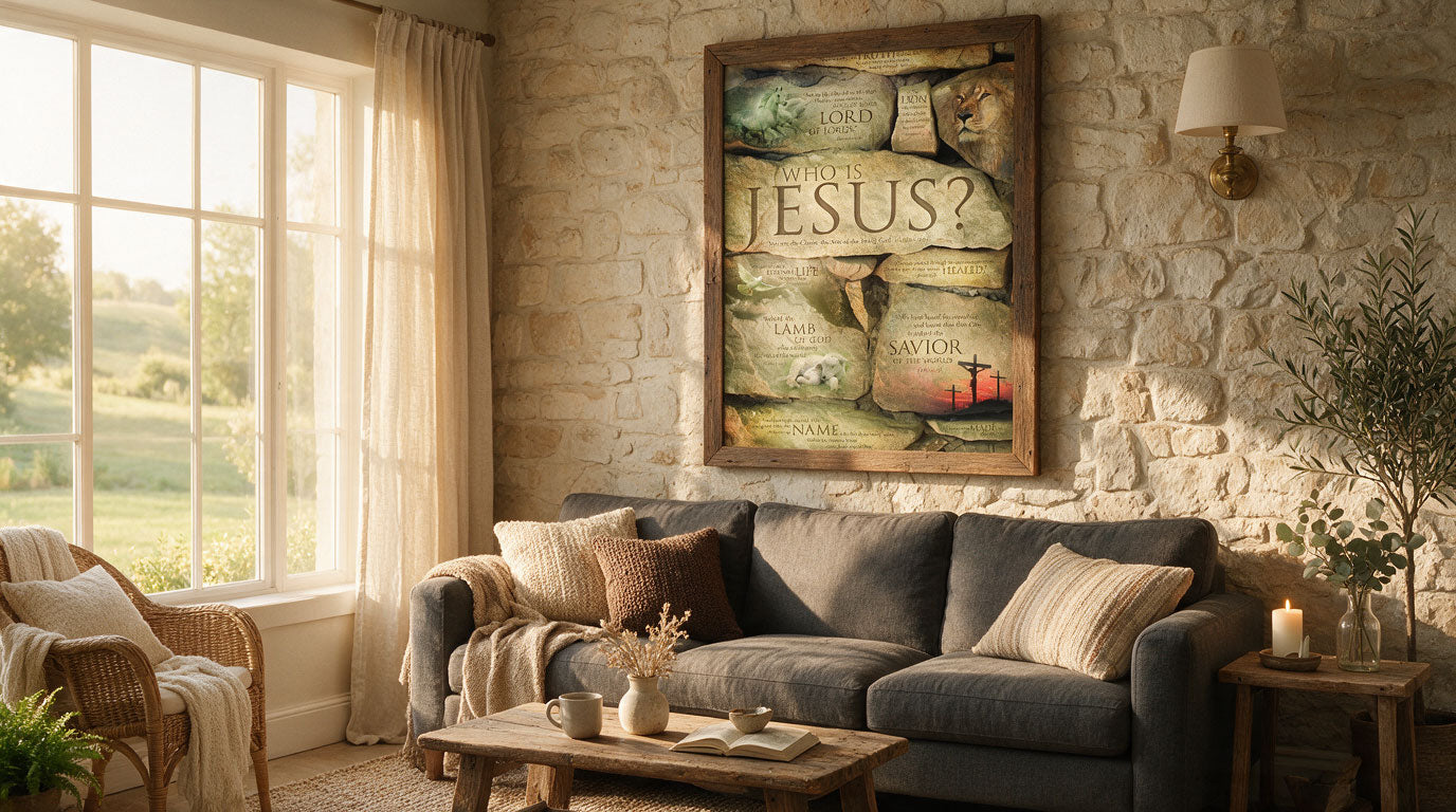 The Names Of Jesus Christ Bible Verses Wall Art Print