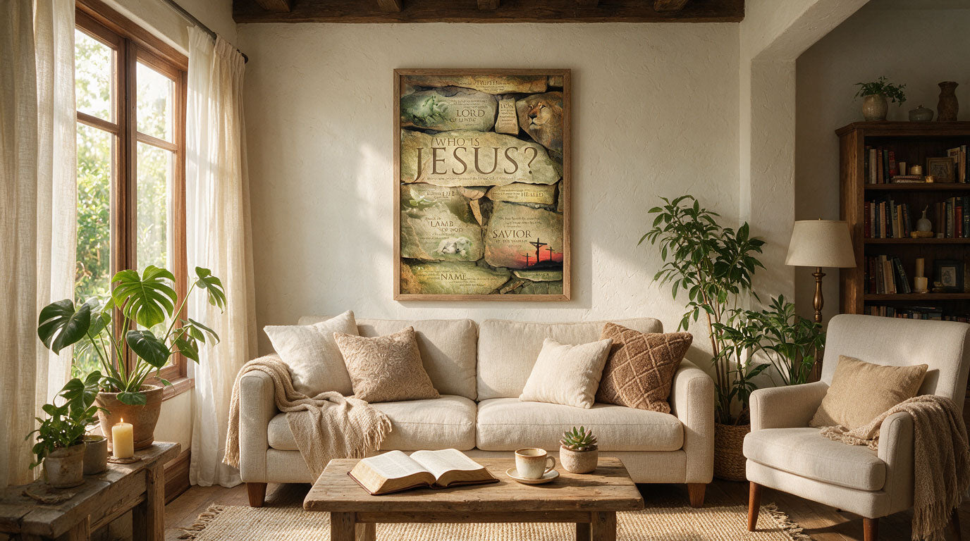 The Names Of Jesus Christ Scripture Wall Art Print