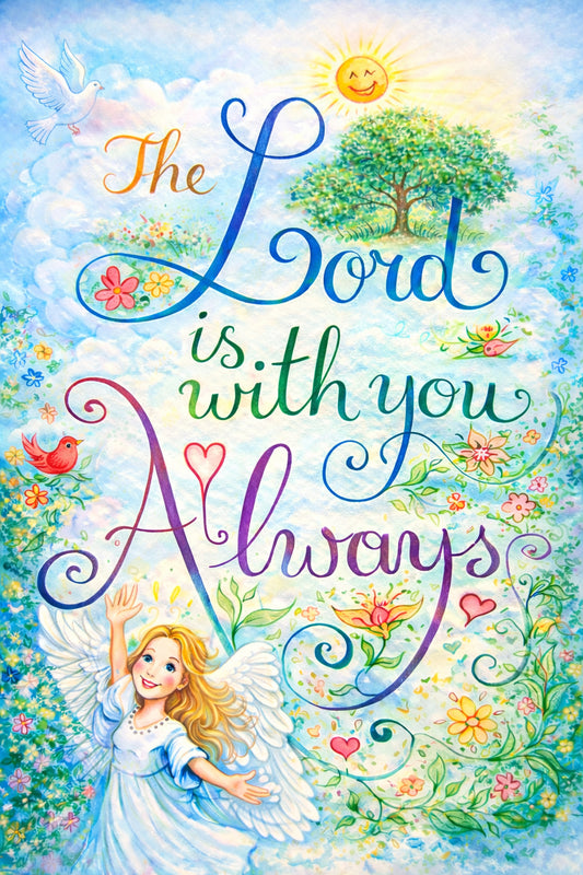 The Lord Is With You Always Canvas Print - Christian Nursery Decor