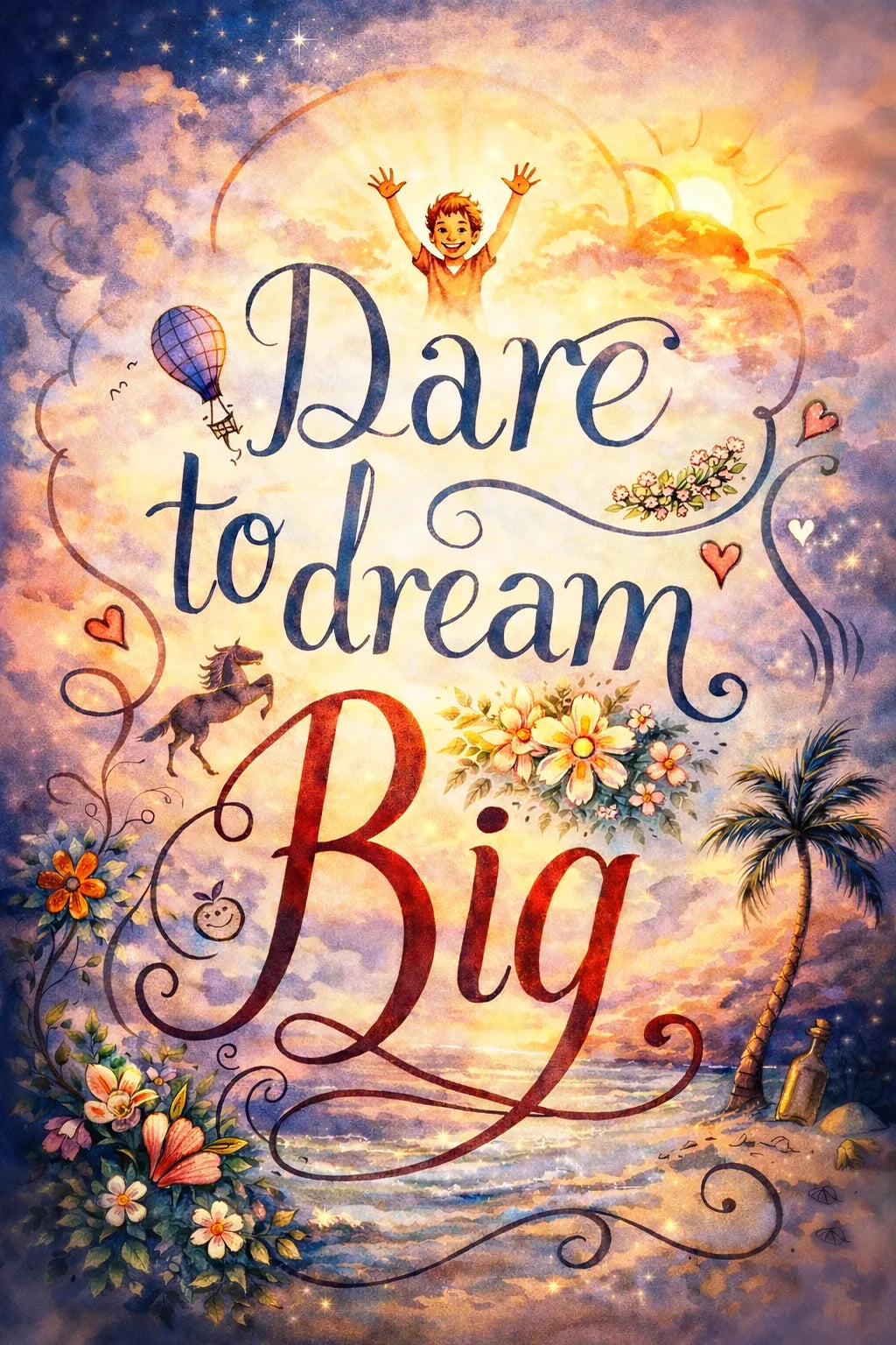Dream Big Wall Art - Adventure Theme Nursery Decor