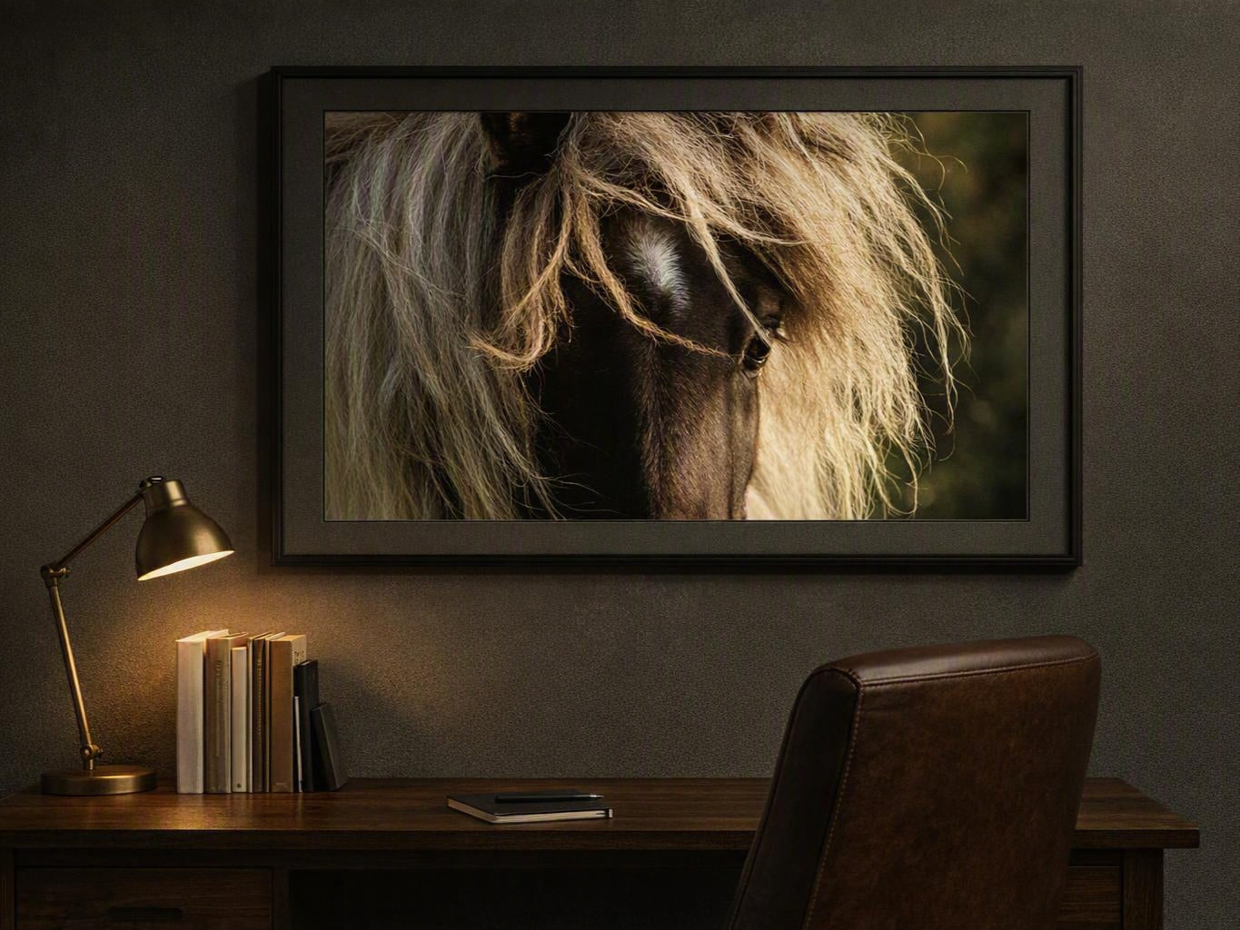 Horse Eye Wall Art – Soulful Equestrian Close-Up Portrait Photography Print