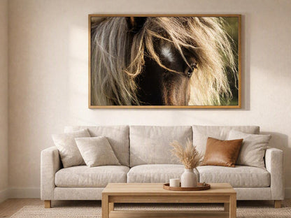 Horse Eye Wall Art – Soulful Equestrian Close-Up Portrait Photography Print