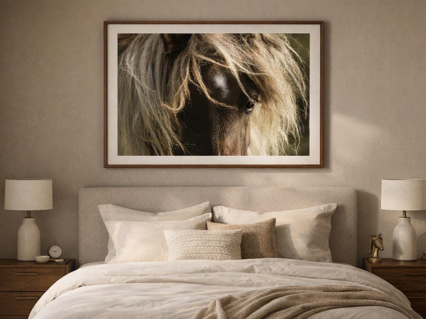Horse Eye Wall Art – Soulful Equestrian Close-Up Portrait Photography Print