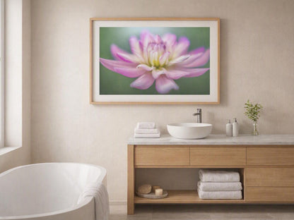 Pink Dahlia Wall Art – Soft-Focus Botanical Photography Print