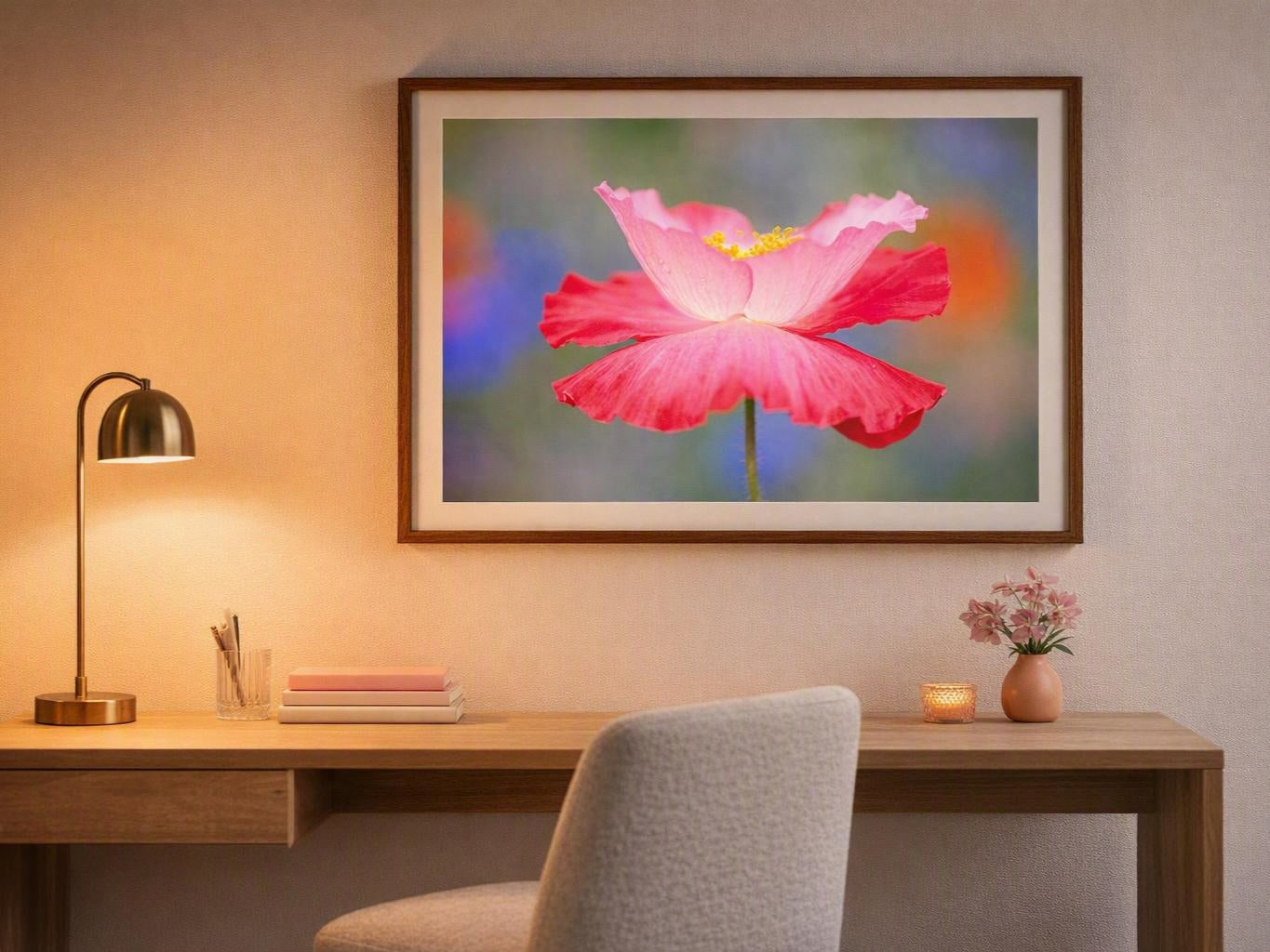 Pink Poppy Wall Art – Colorful Wildflower Photography Print