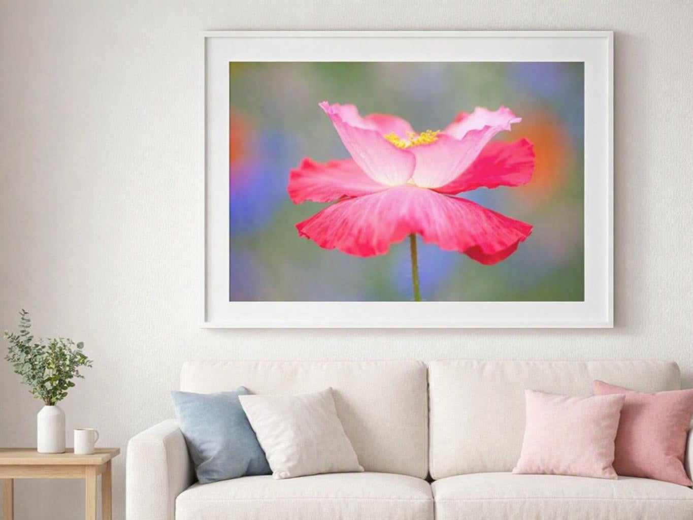 Pink Poppy Wall Art – Colorful Wildflower Photography Print