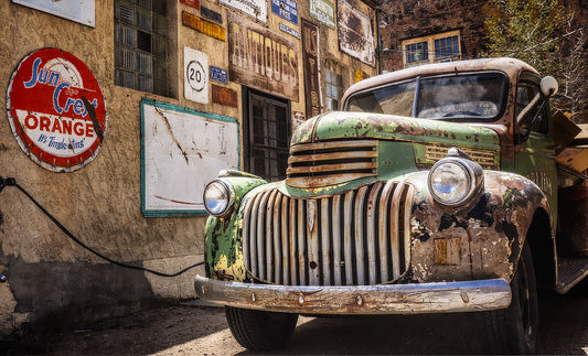 Salida Old Vintage Fifties Car - Canvas Print, Wall Art