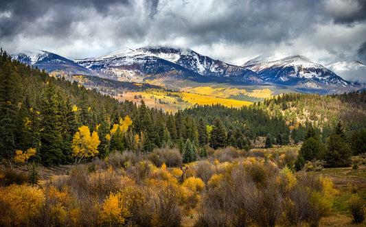 Stormy Autumn Mountain Vista Wall Art – Canvas Print / Fine Art Print