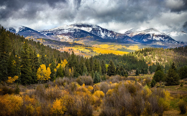 Stormy Autumn Mountain Vista Wall Art – Canvas Print / Fine Art Print
