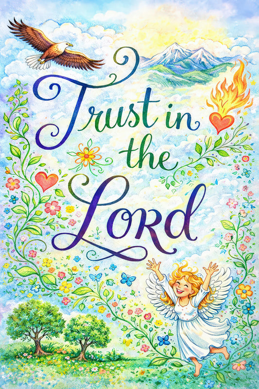 Trust in the Lord Canvas – Christian Girls Wall Art
