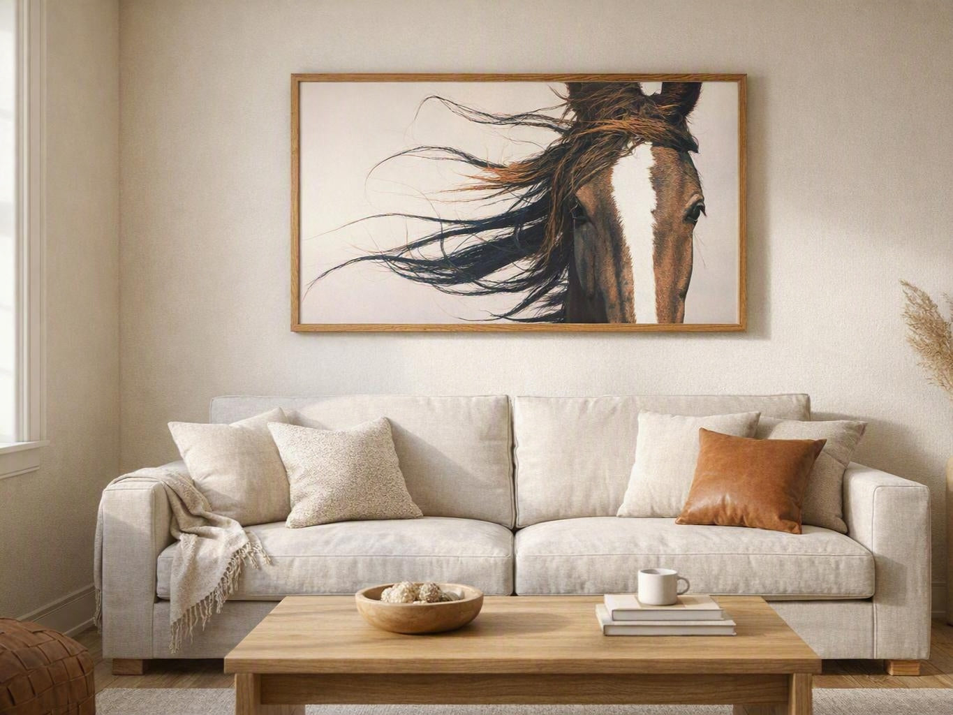 Windblown Horse Wall Art – Equestrian Portrait Photography Print